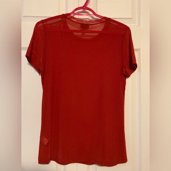 Torrid Sheer Mesh Crew Neck Tee size 10 M - Picture 2 of 7
